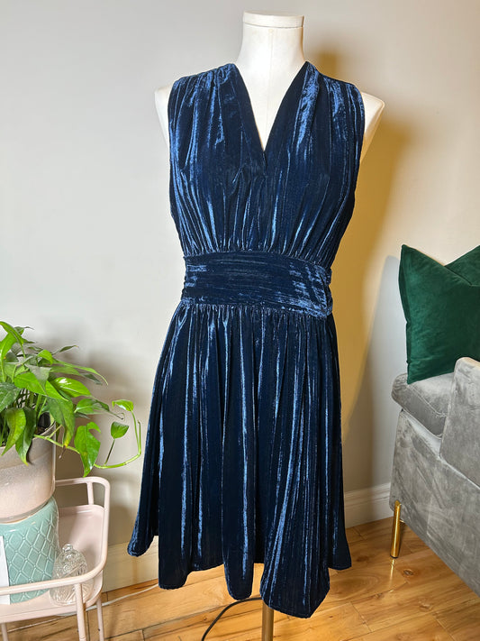 Blue Velvet Marilyn Dress
