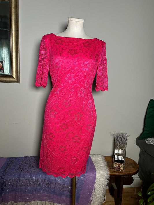 Pink Regal Lace Dress