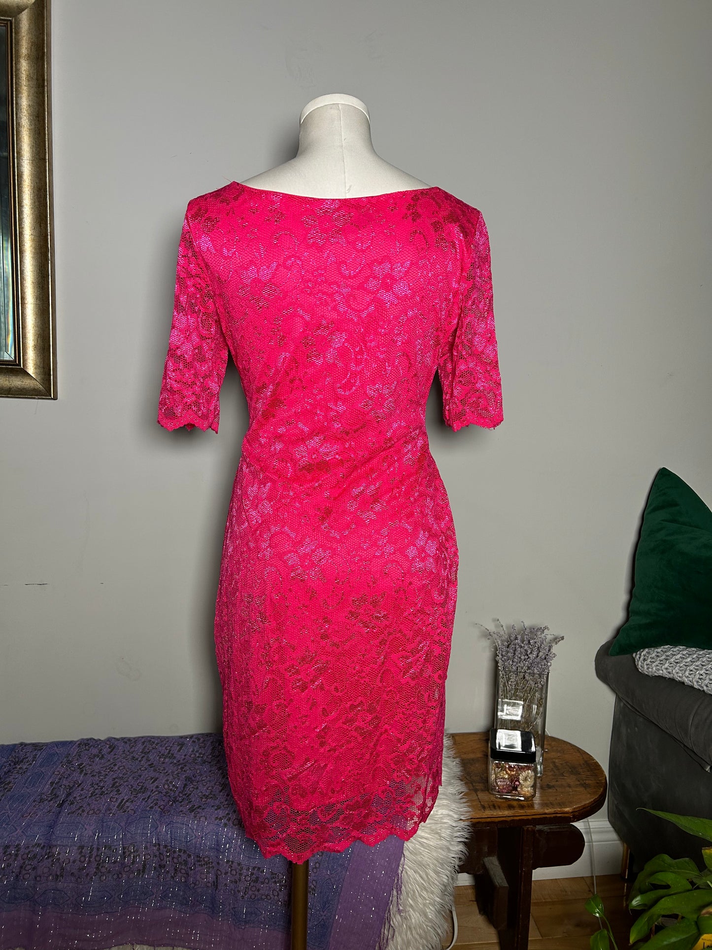 Pink Regal Lace Dress
