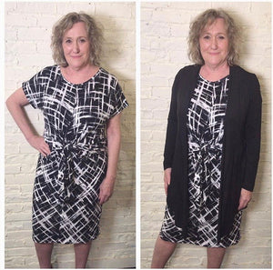 Patterned T-shirt Dress with Pockets